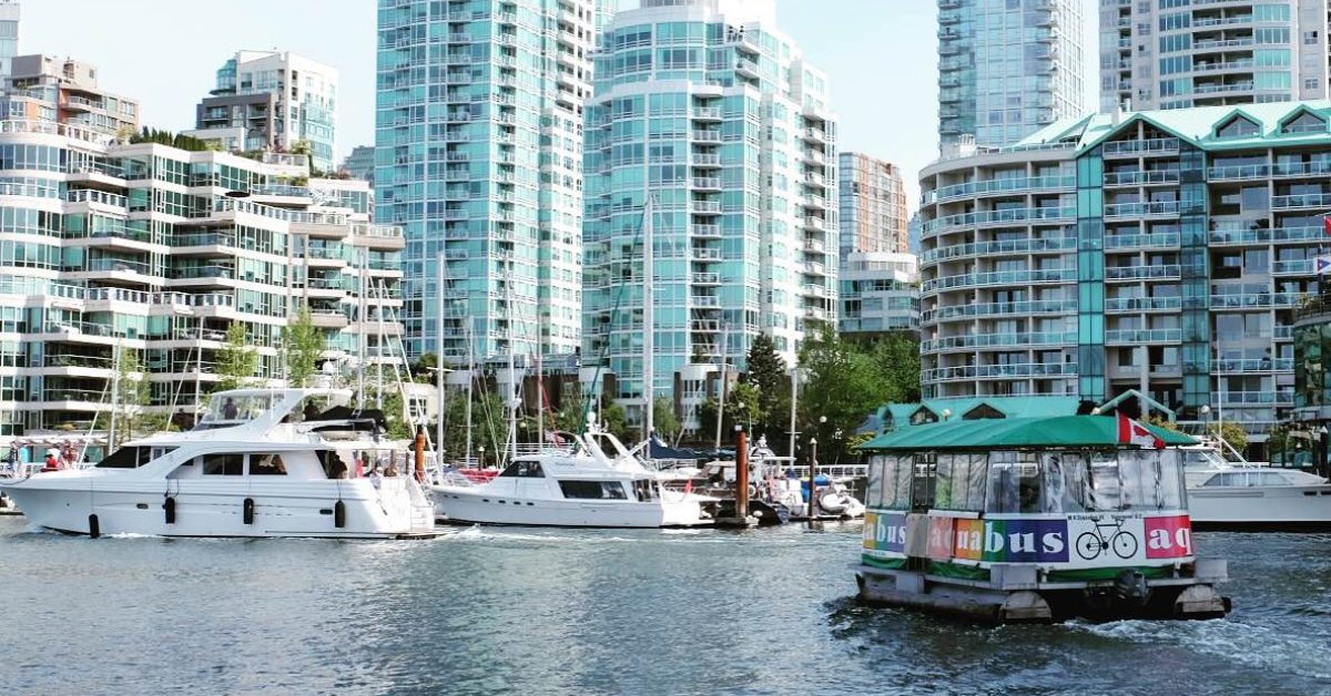 riding the aquabus in Vancouver