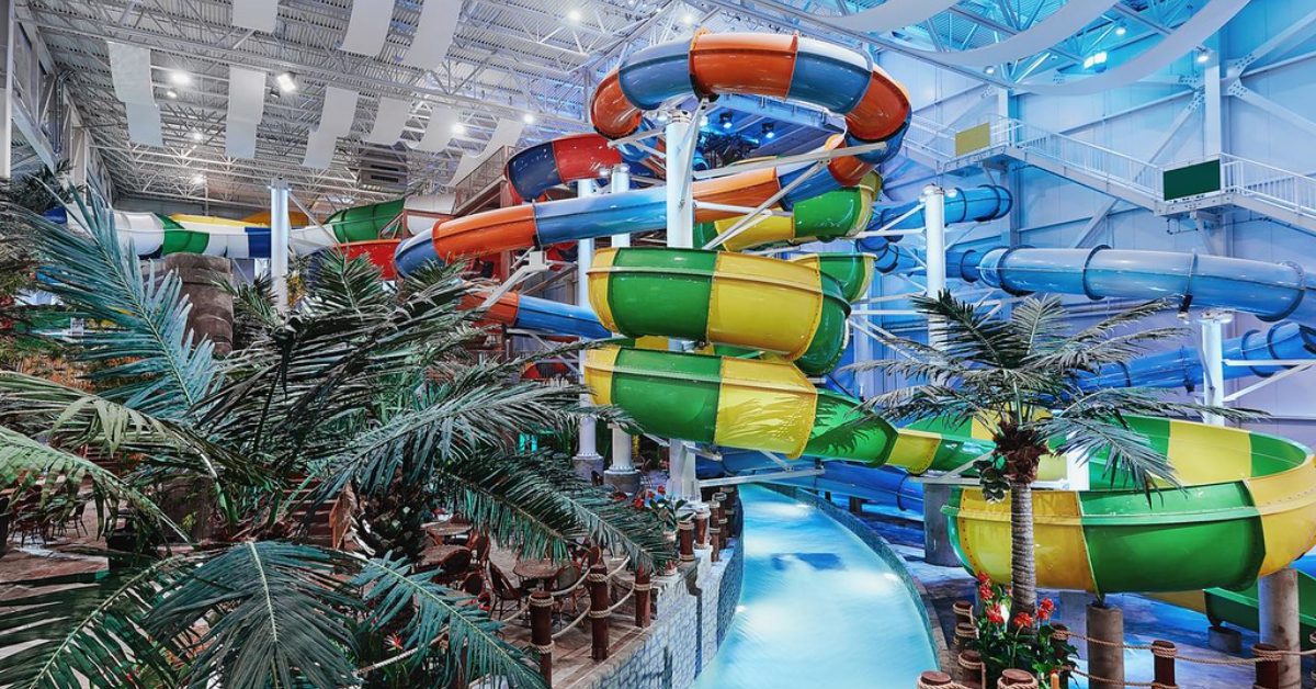 Enjoy an indoor waterslide at one of the best kid-friendly hotels in Quebec City