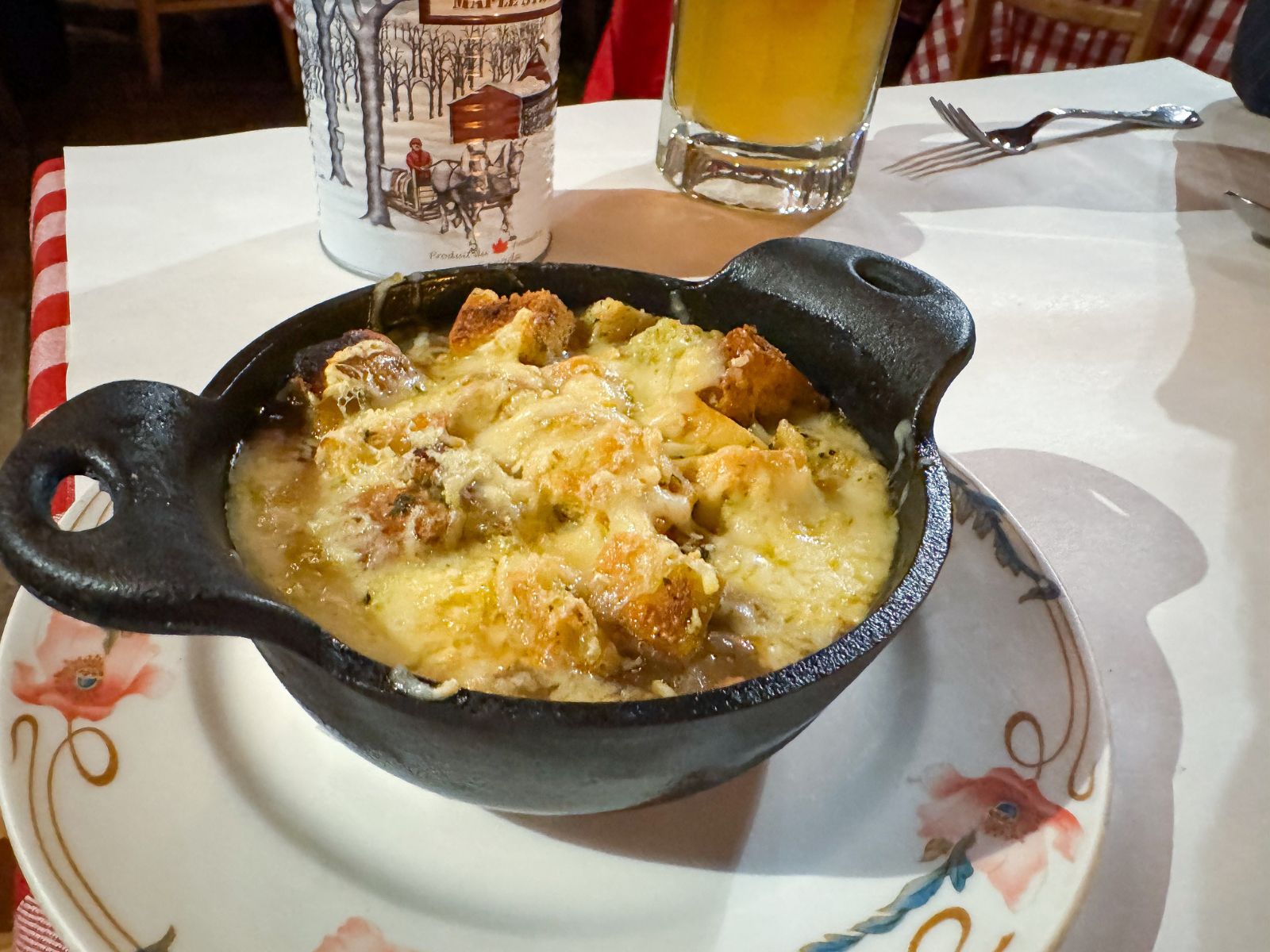 French onion soup at La Buche