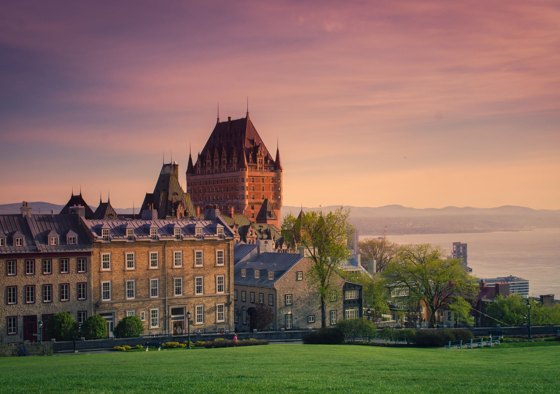 Summer in Quebec City - Chateau Frontenac at sunset